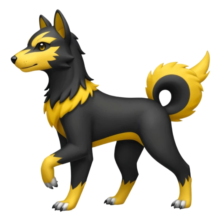Houndour-Electrike-Fakémon-hybrid-creature (full body)  sticker