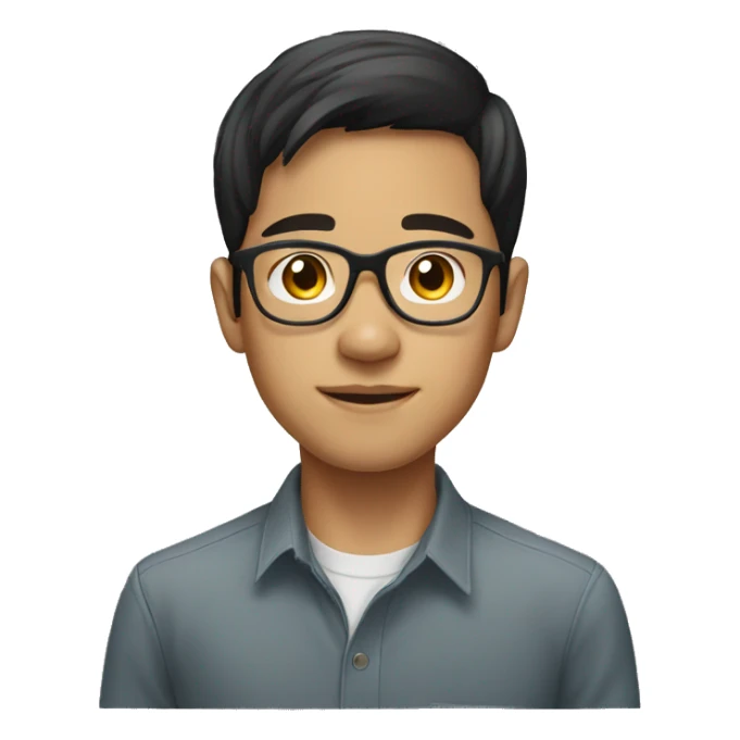 Young Vietnamese male with glasses sticker