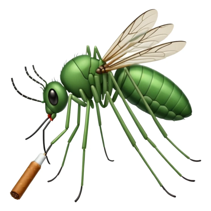 mosquito aedes fumando un cigarro sticker