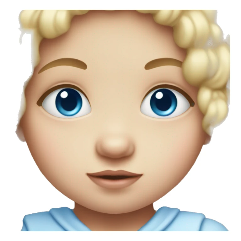 little baby girl with blue eyes sticker