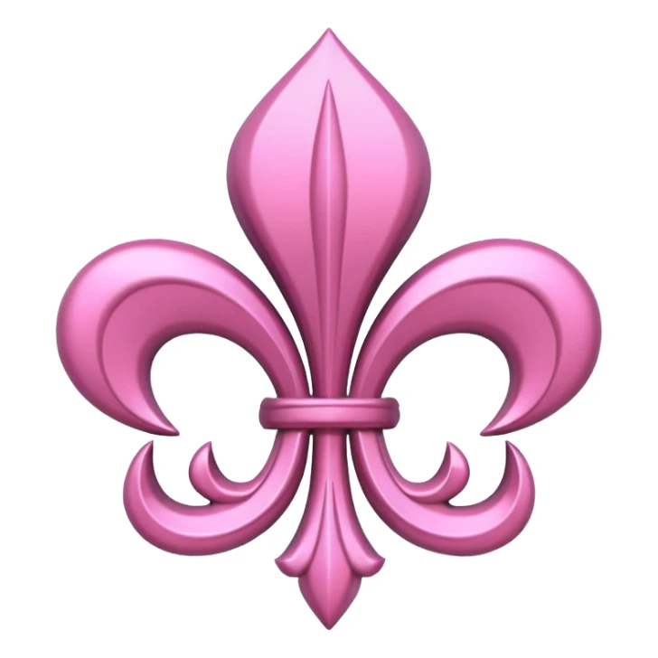 Jeff Koons style pink fleur de lis sculpture  sticker
