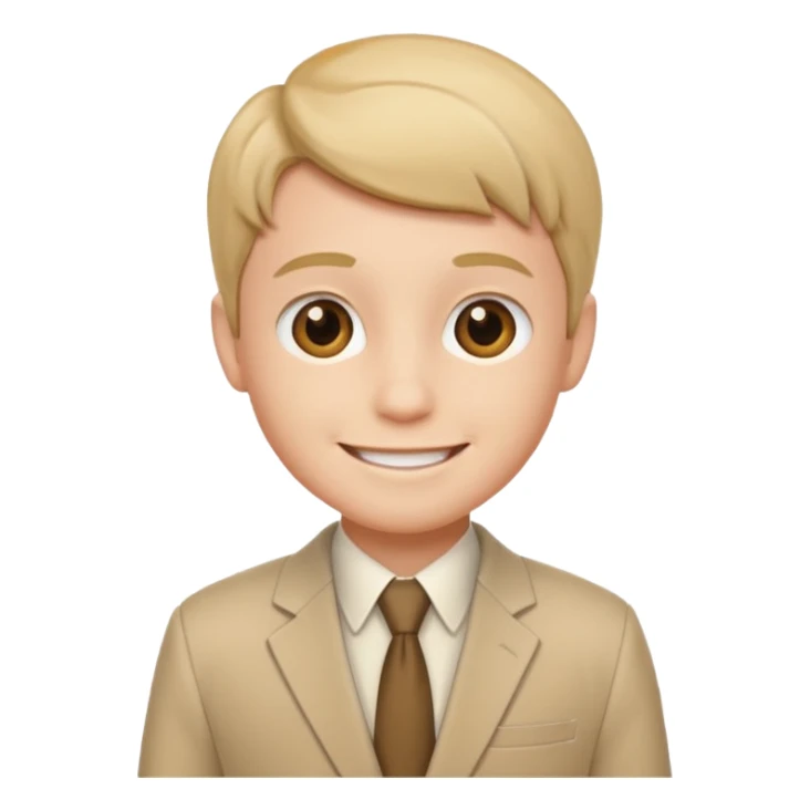 birthday  boy in biege suit sticker