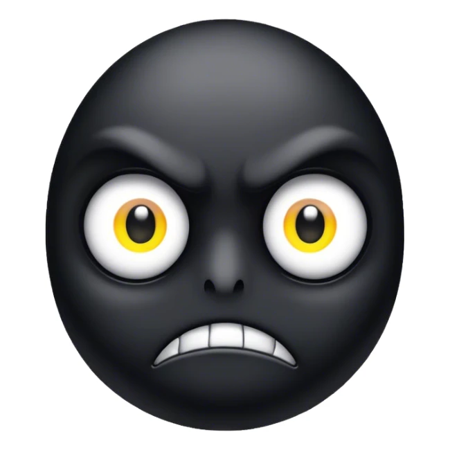 a scary white-eyed black shadow sticker