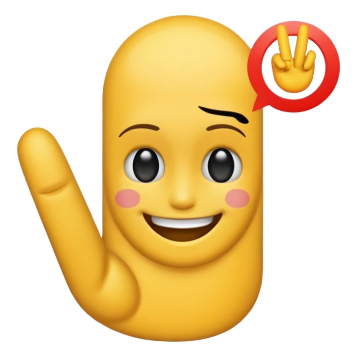 Fuck you finger with a smiling face sticker