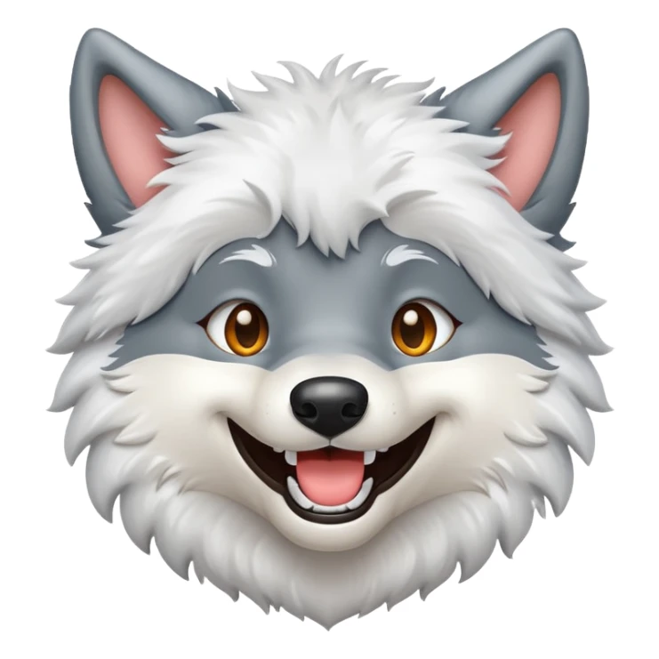emoji cara lobo feliz sticker