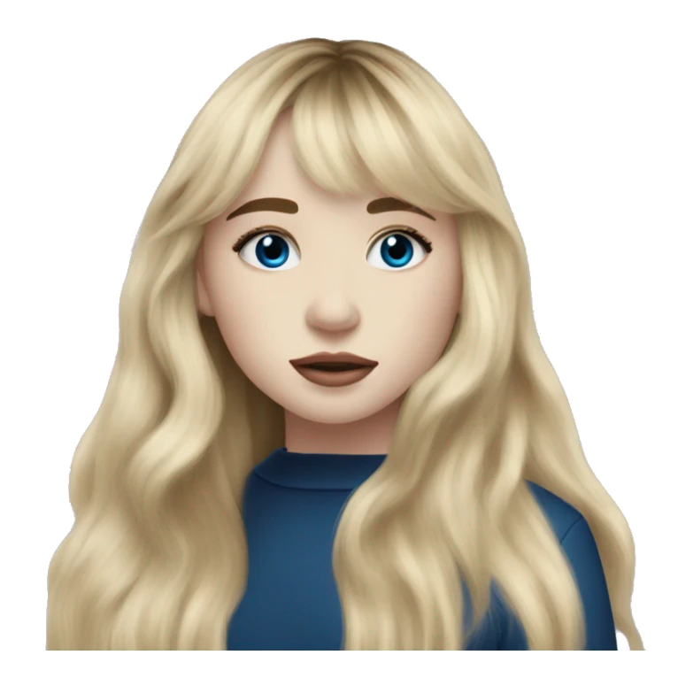 blonde girl long with bangs and blue eyes sabrina carpenter  sticker