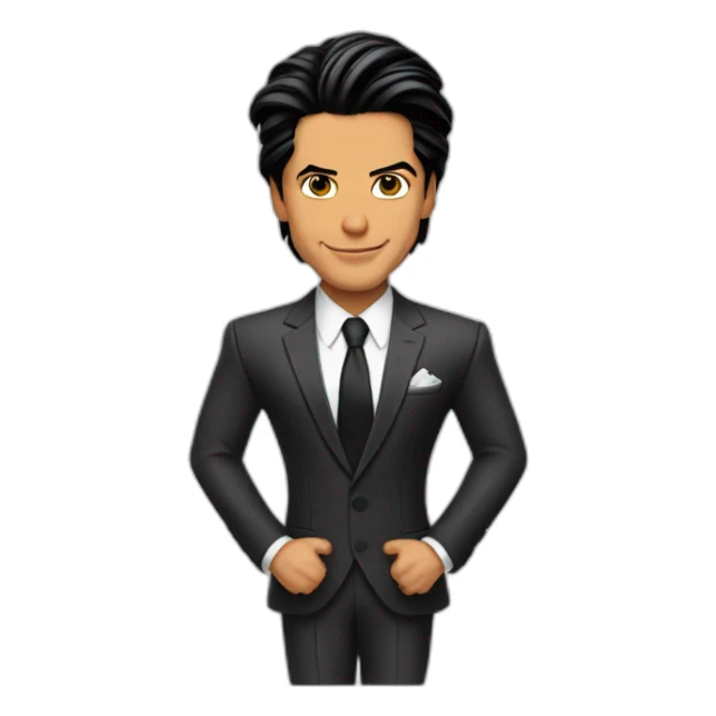 Shah rukh khan suit slicked back hair sticker