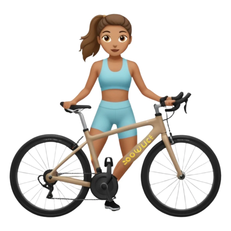 girl biking in soulcycle class  sticker