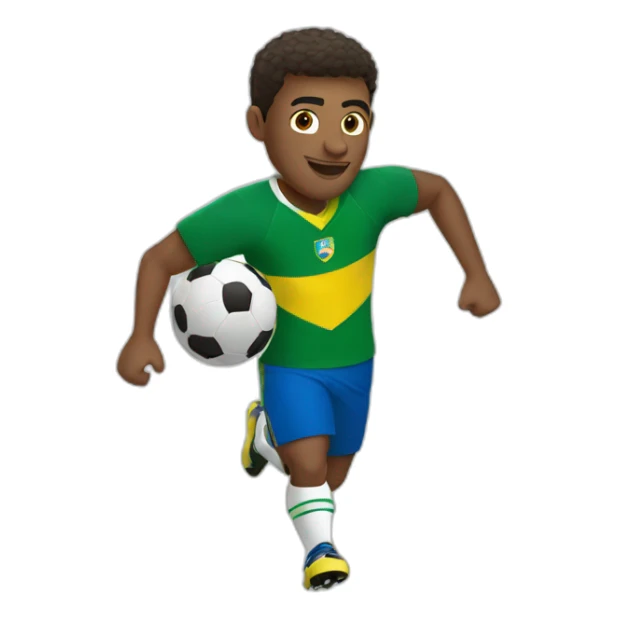 brazilian playing football sticker