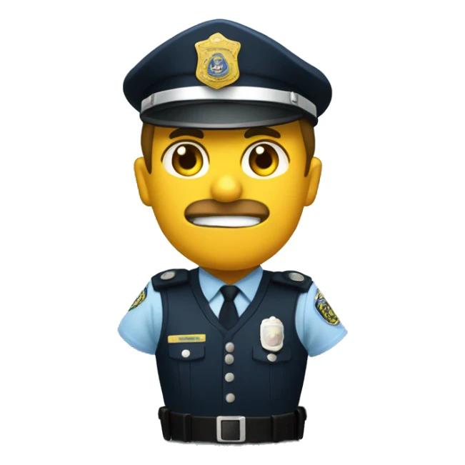 Policial apontando pra frente sticker