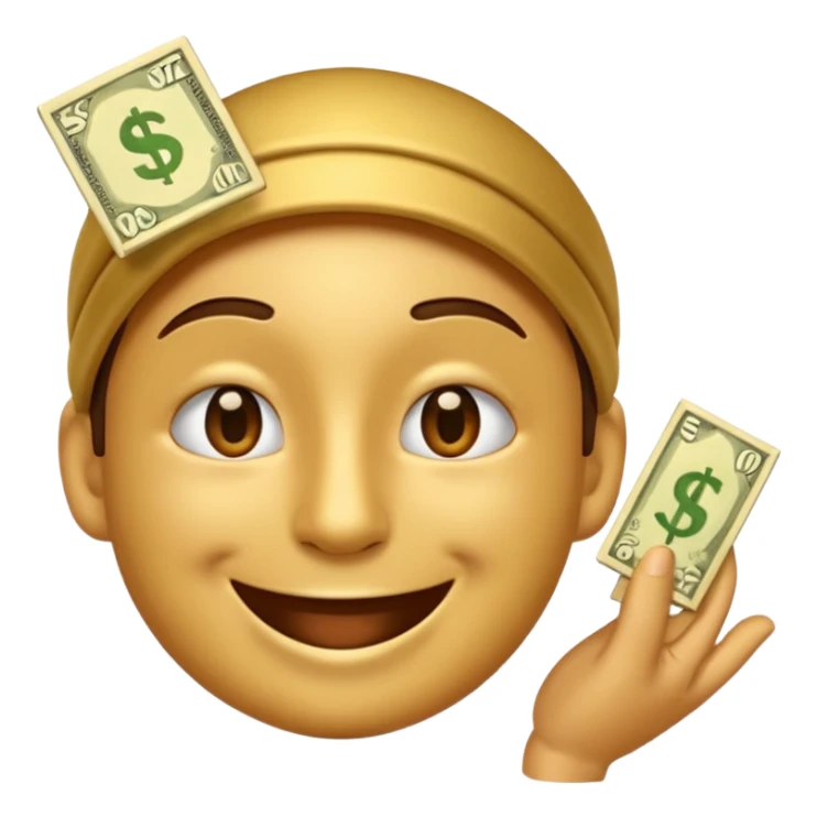 THE MONEY EMOJI DOING THE SIX SEVEN MEME sticker