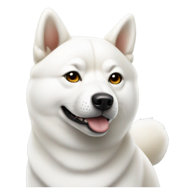 White shiba inu gazing at viewer sticker