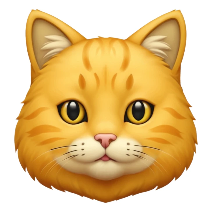 a yellow cat head with black eyes and not too chubby cheeks sticker