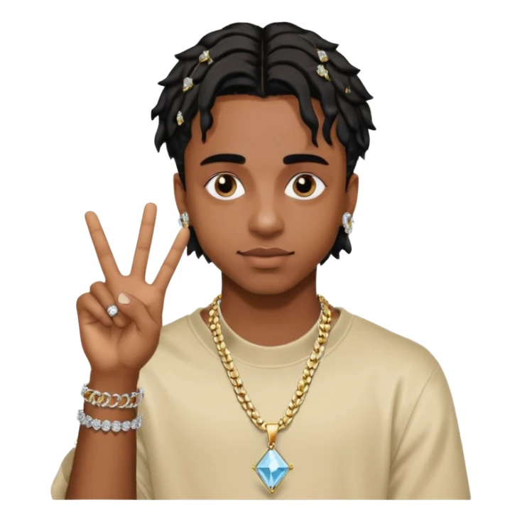 Playboi Carti YVL hand sign sticker