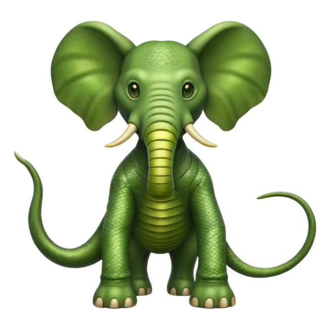 Alien elephant] full body green with snake skin  sticker