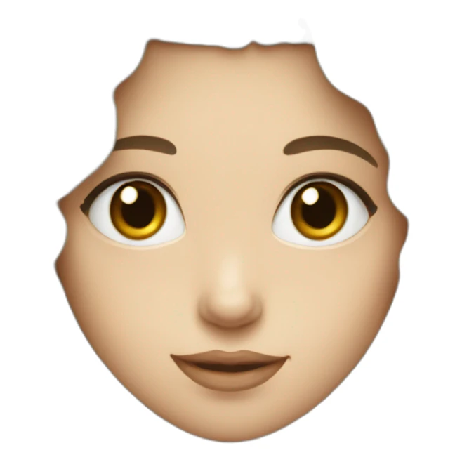 White Personne withblack curly hair and small eyes  sticker