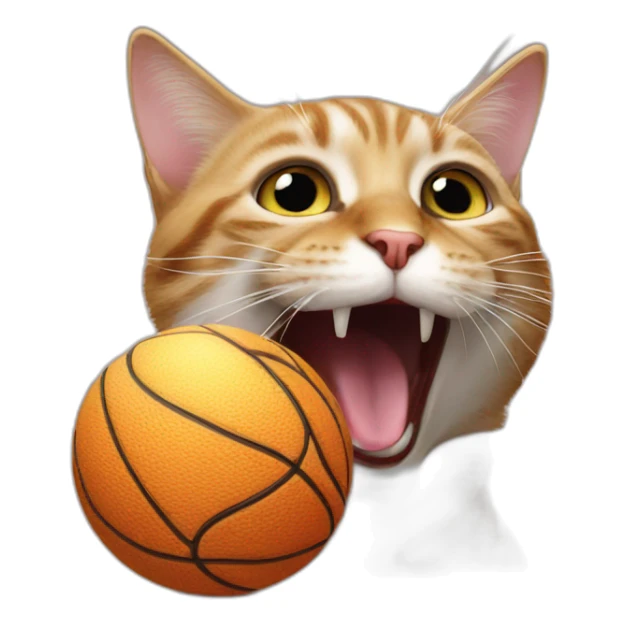 cat is licking the ball sticker