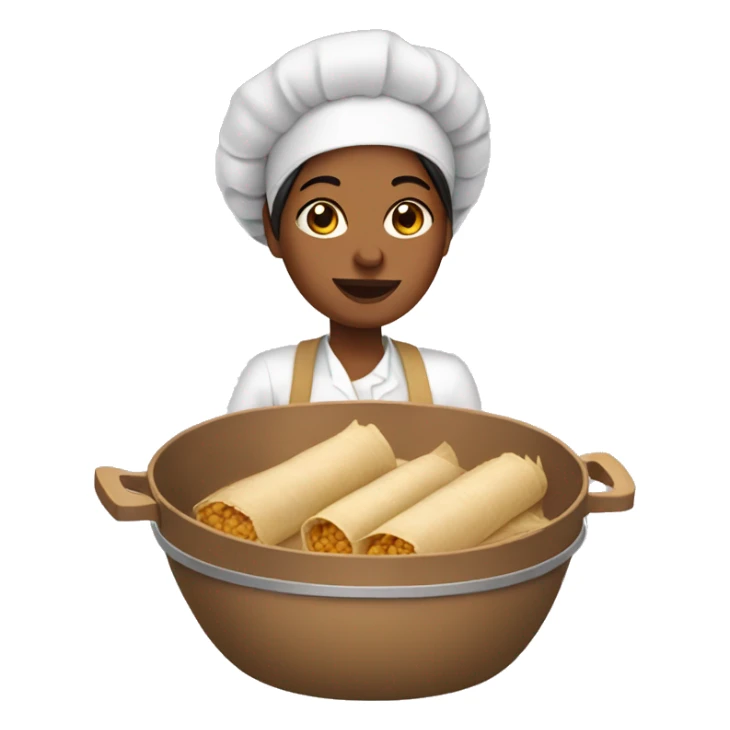 Vanessa making tamales sticker