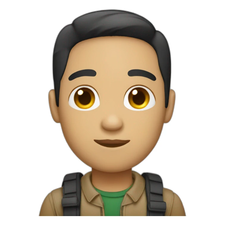 light skin male photographer with short black hair sticker