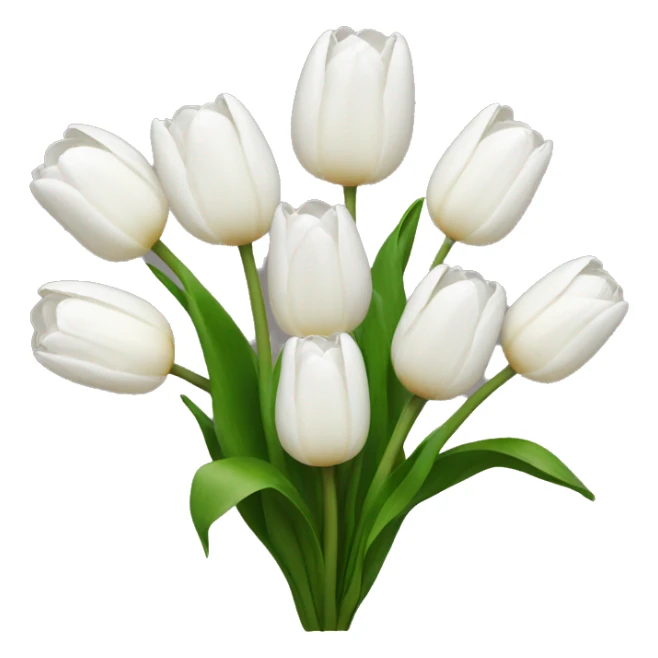white tulip bouquet  sticker
