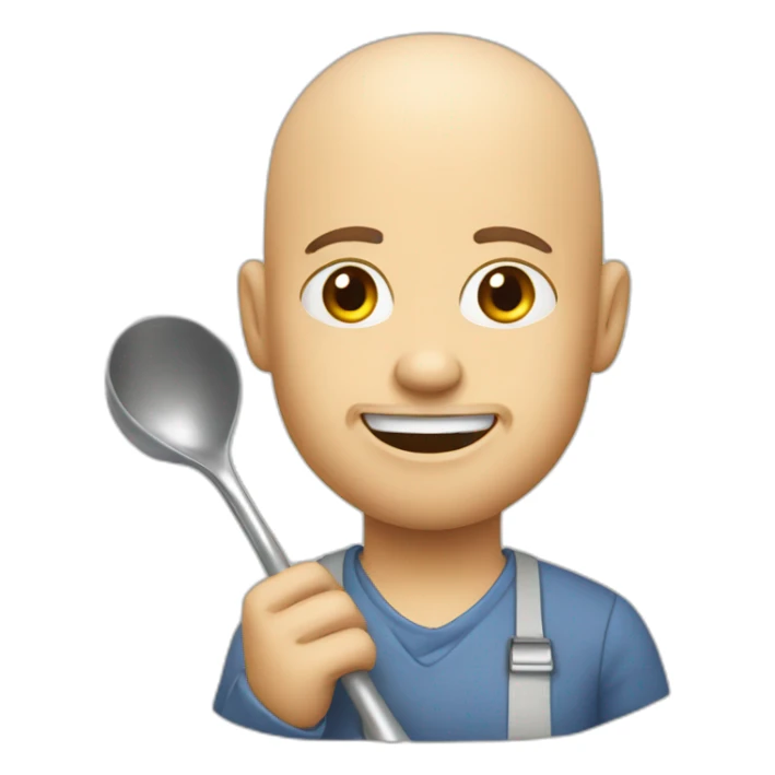 Canteen staff nice but annoying  bald with ladle sticker
