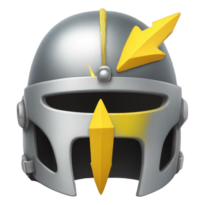 Hawaiian ikaikai helmet and yellow lightening bolt  sticker