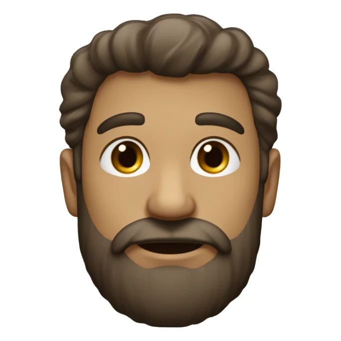 Homem, com barba rala, cabelo liso, grandes lábios e pardo sticker