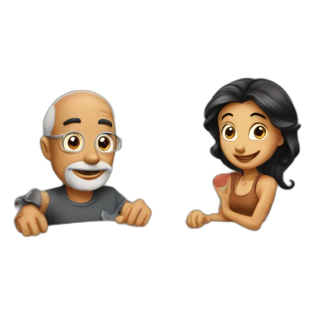 Tome and Jerry from cartoon  sticker