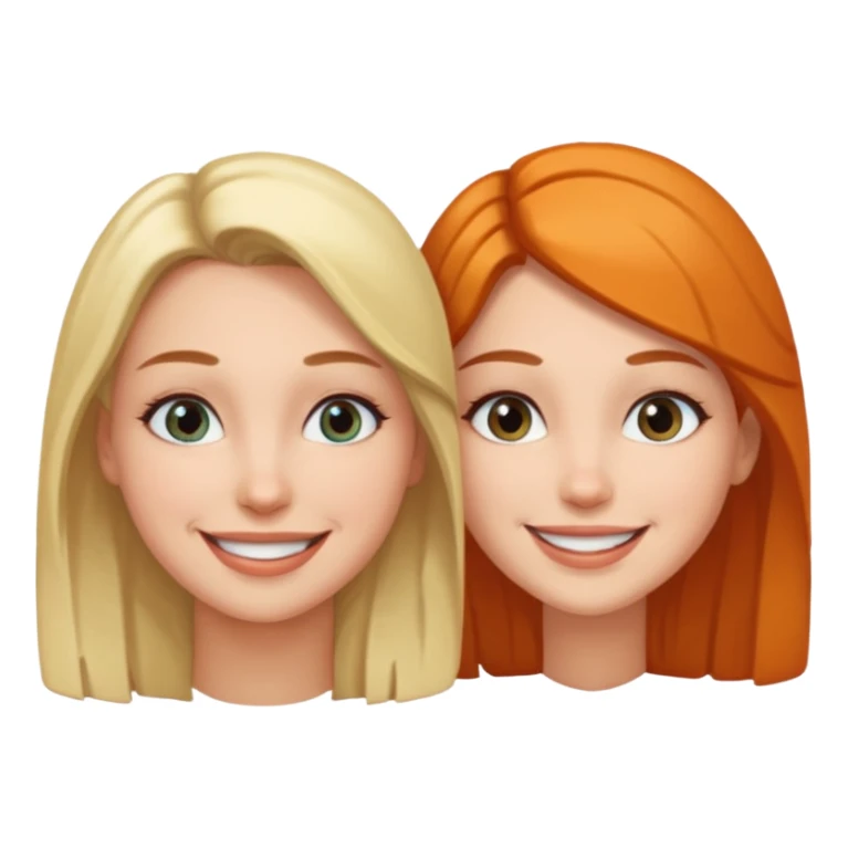 conversation between 2 women, only faces sticker