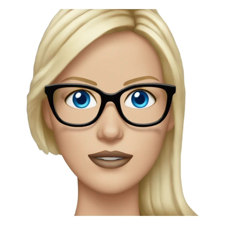charlize theron blue eyes wearing glasses  sticker