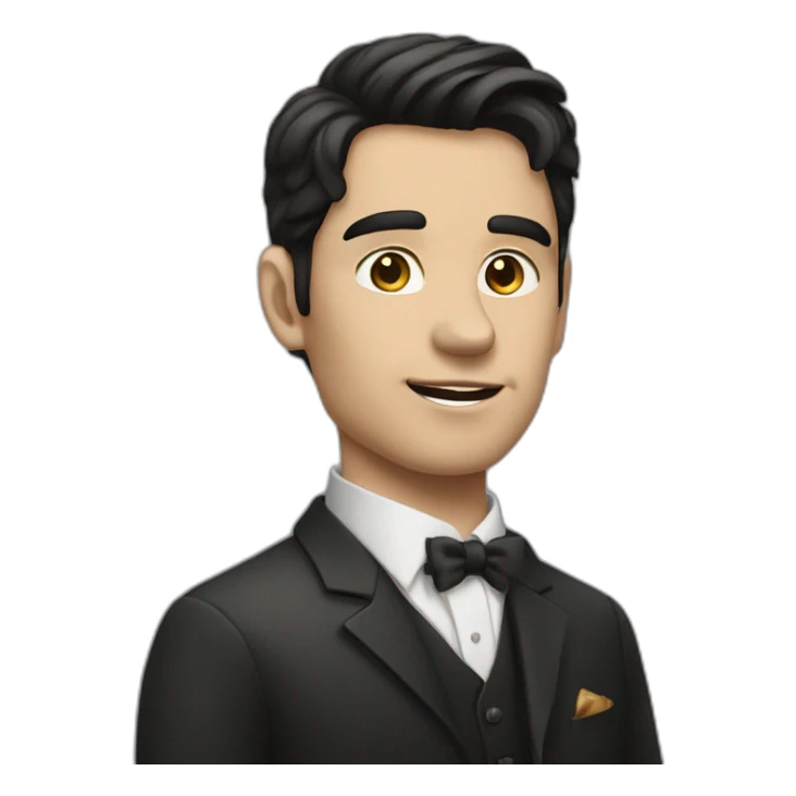 white skinned dark haired young rich man with cigar sticker