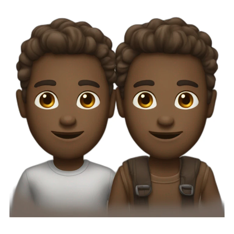 A pair of Travis dark mocha sticker