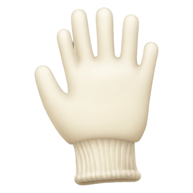 Cream color gloves sticker