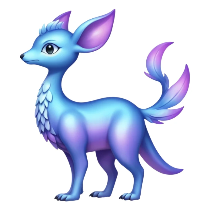 Shiny Dusk-Colored Fionbri-creature by Falvie (full body) sticker