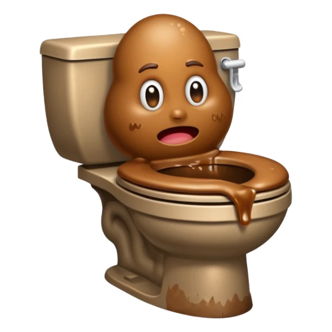 Poop poop in wc  sticker