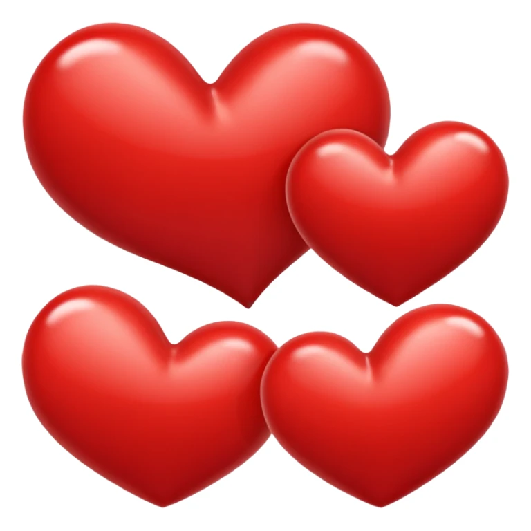 Love heart red emoji Facebook sticker