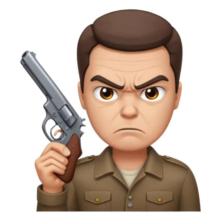 impatiently waiting mad with gun sticker