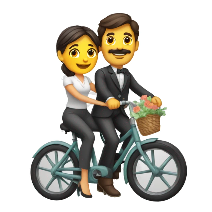 pareja española recien casada con velo sticker