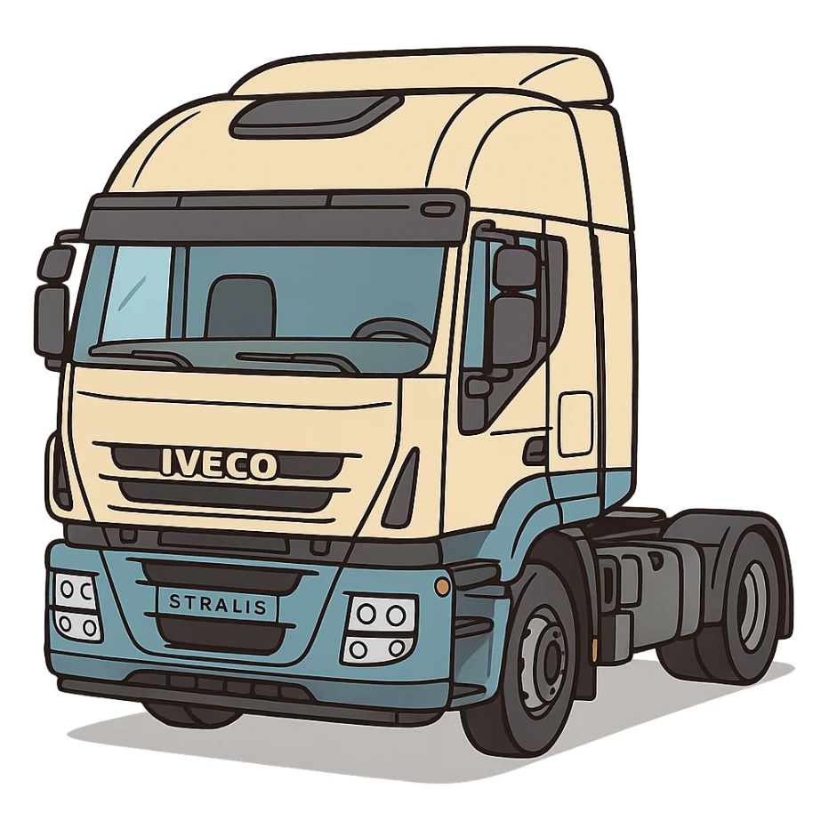 flat toon style Iveco Stralis truck sticker