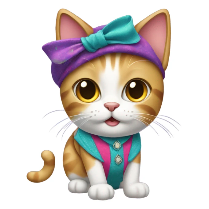 Cat wearing dress  sticker