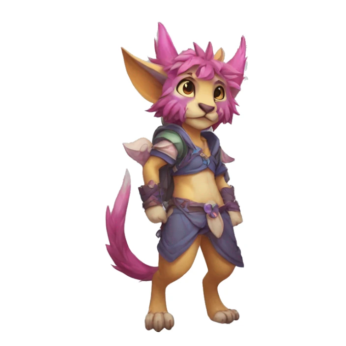 Anthro cool cute kawaii LiLaiRa-Vernid-Fakémon Full Body sticker