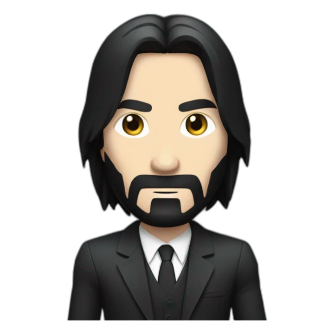 john wick holding gun like charlies angels, 3 charcters only sticker
