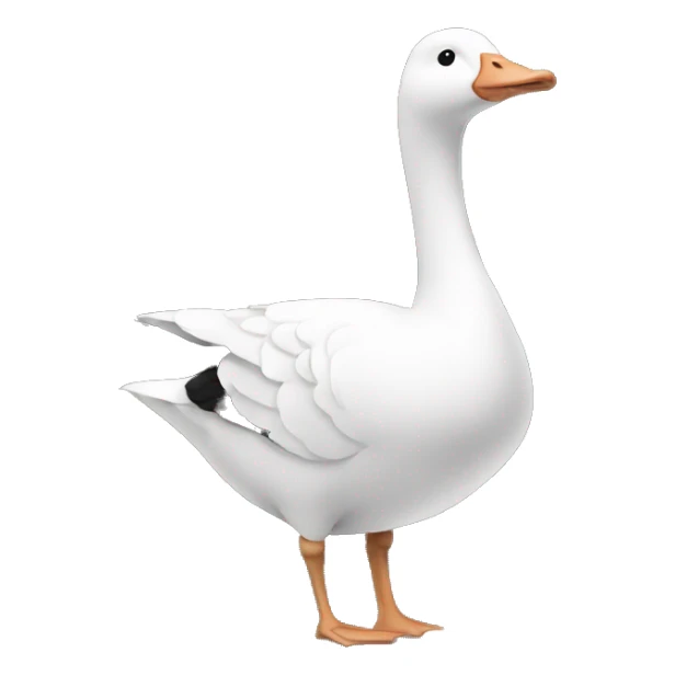 Goose with a black floral background with a banner sticker