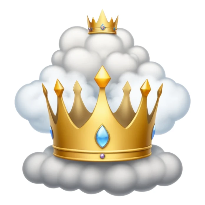 Put this 👑 on top  of 😶‍🌫️ sticker