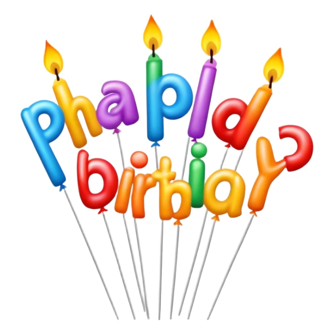 happy birthday sign with the word Priya sticker