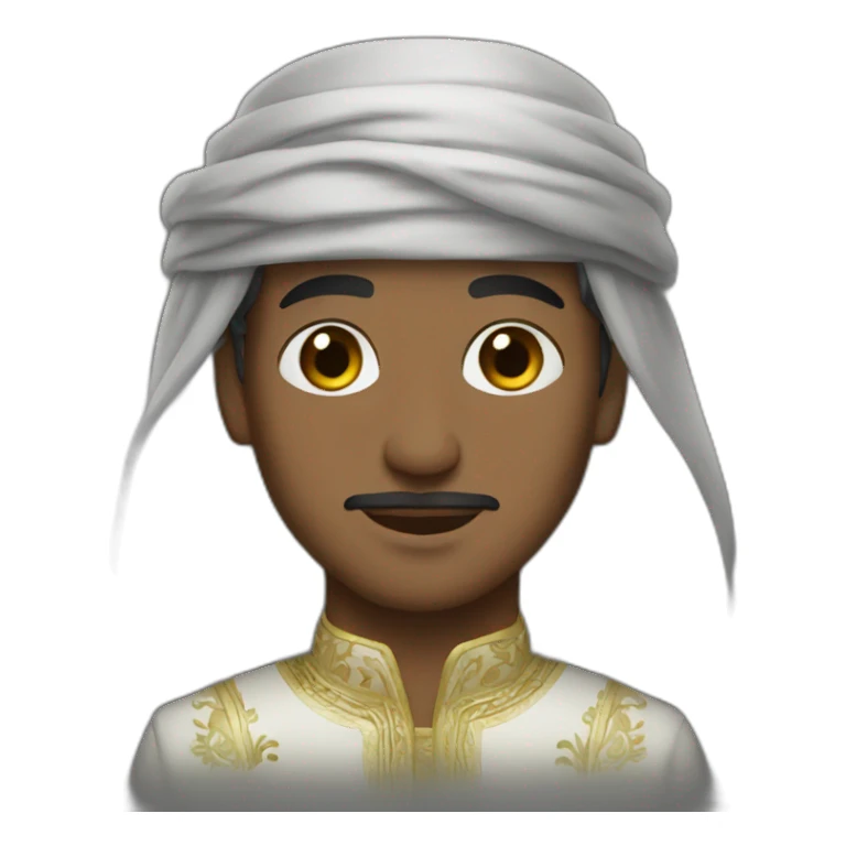 Algeria men with traditional clothes, dark appearance sticker