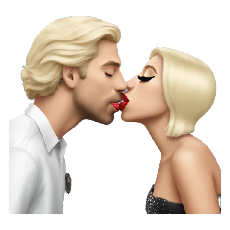 Lady Gaga kissing me on the lips sticker