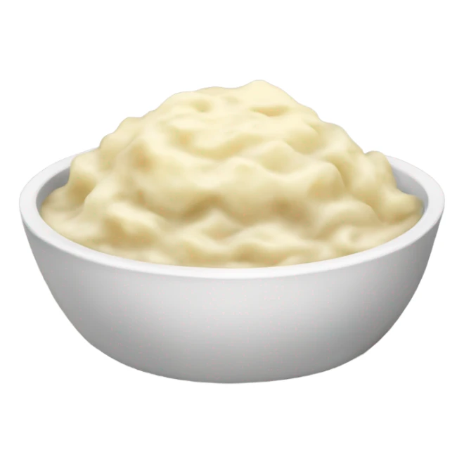 bowl of mashed potatoes with gravy sticker
