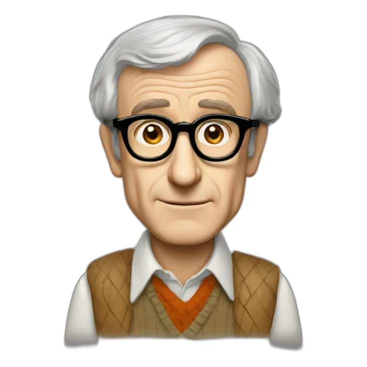 woody allen en super héro sticker