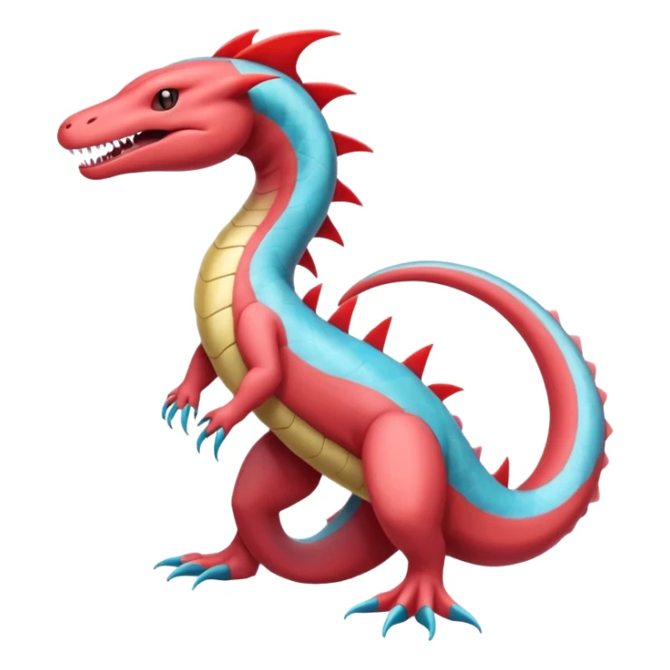 Salandit-Milotic-Salamence-Fakémon-hybrid-creature (full body)  sticker